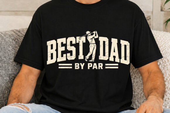 Best Dad by Par PNG: Varsity Golf Dad Design for Modern Projects