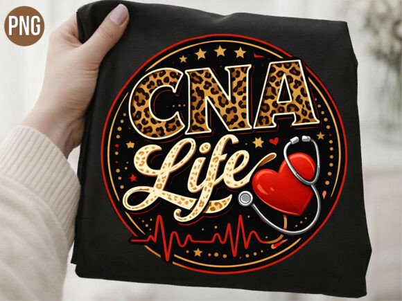 CNA Life Leopard Heart Nursing Nurse PNG: Design Asset Guide