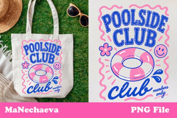 Cute Summer Sublimation Poolside Club: A Vibrant Design Asset