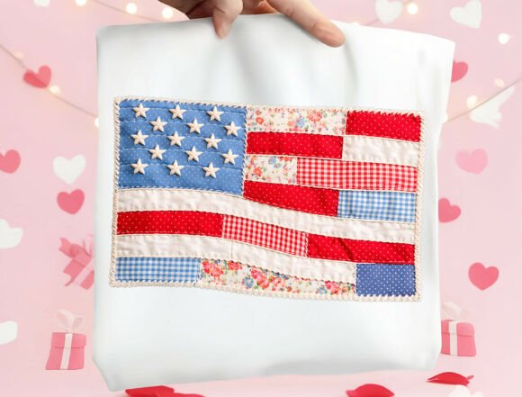 Designing with Authenticity: The Patchwork American Flag PNG