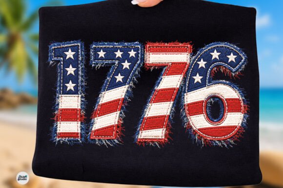 Faux Patchwork 1776 USA Flag: A Design for Patriotic Projects