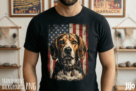 Patriotic Beagle Design: A Versatile Graphic Asset
