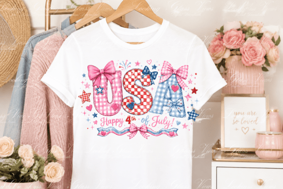 Patriotic Gingham: A Sweet Graphic Design Asset for Summer Projects