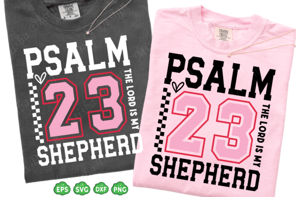Psalm 23 SVG PNG: The Lord is My Shepherd Design Asset